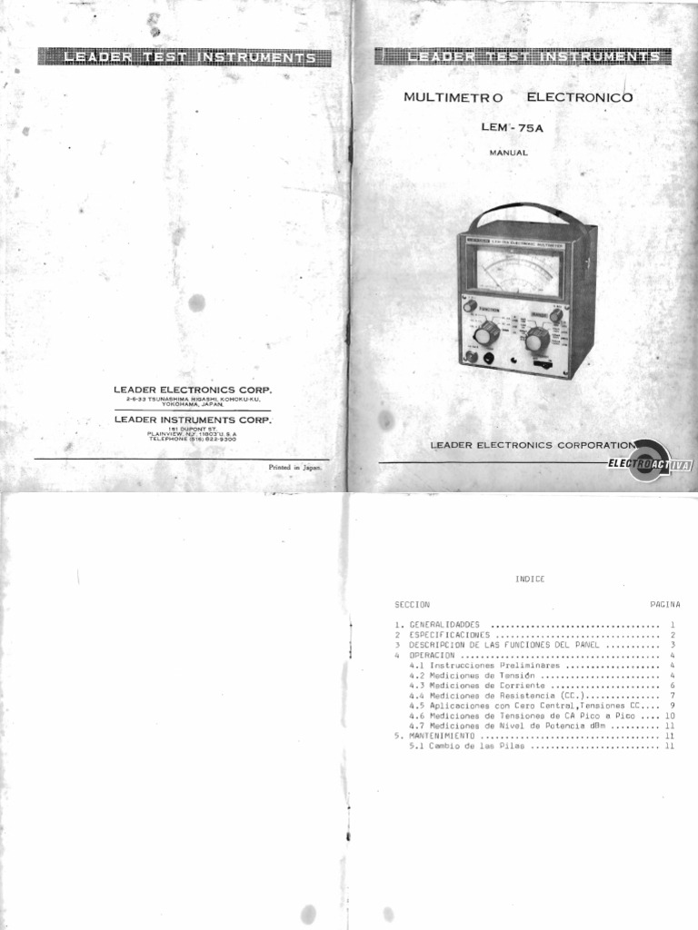 Leader Lem-75a | PDF