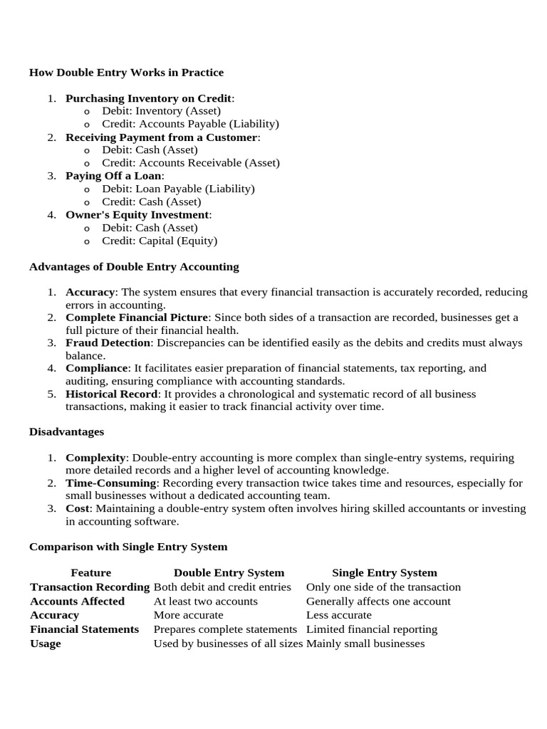 Understanding Double Entry Accounting | PDF | Debits And Credits ...
