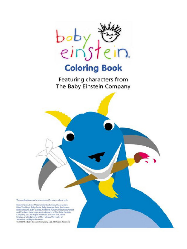 Baby Einstein Coloring Book Remastered On The Canva by Me | PDF