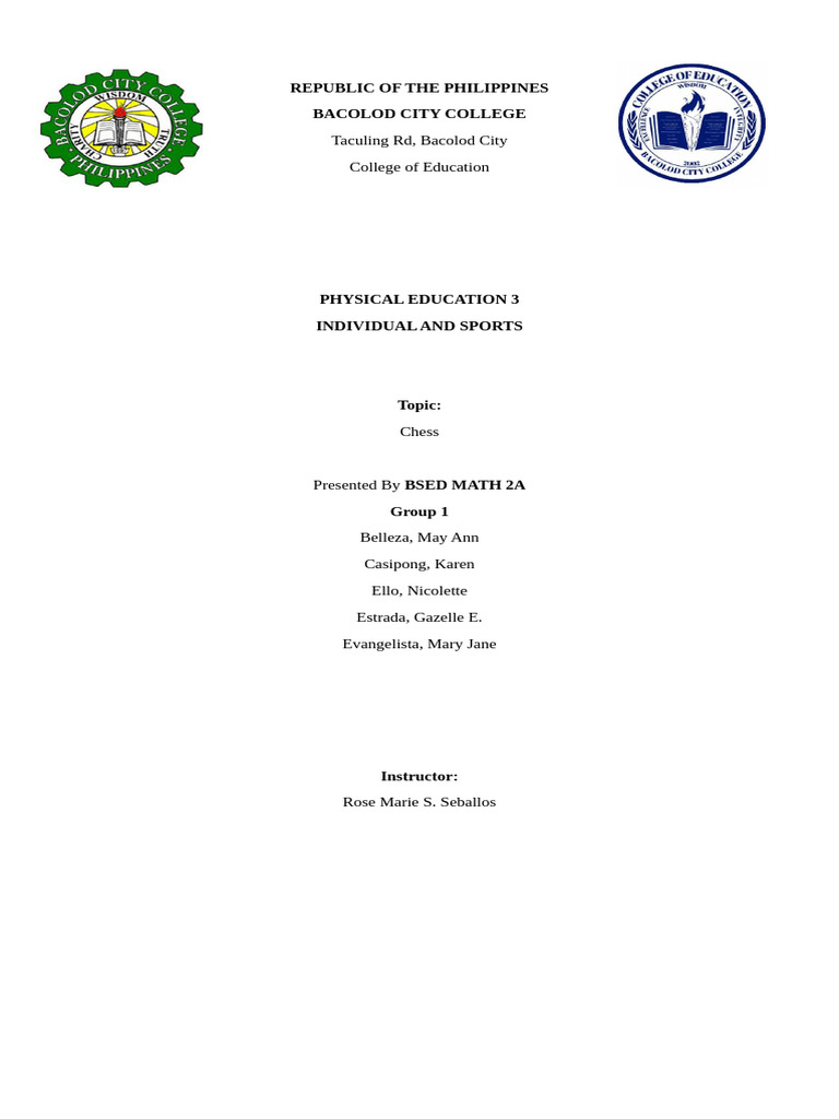 Chess History Basic Skills 2 Final | PDF