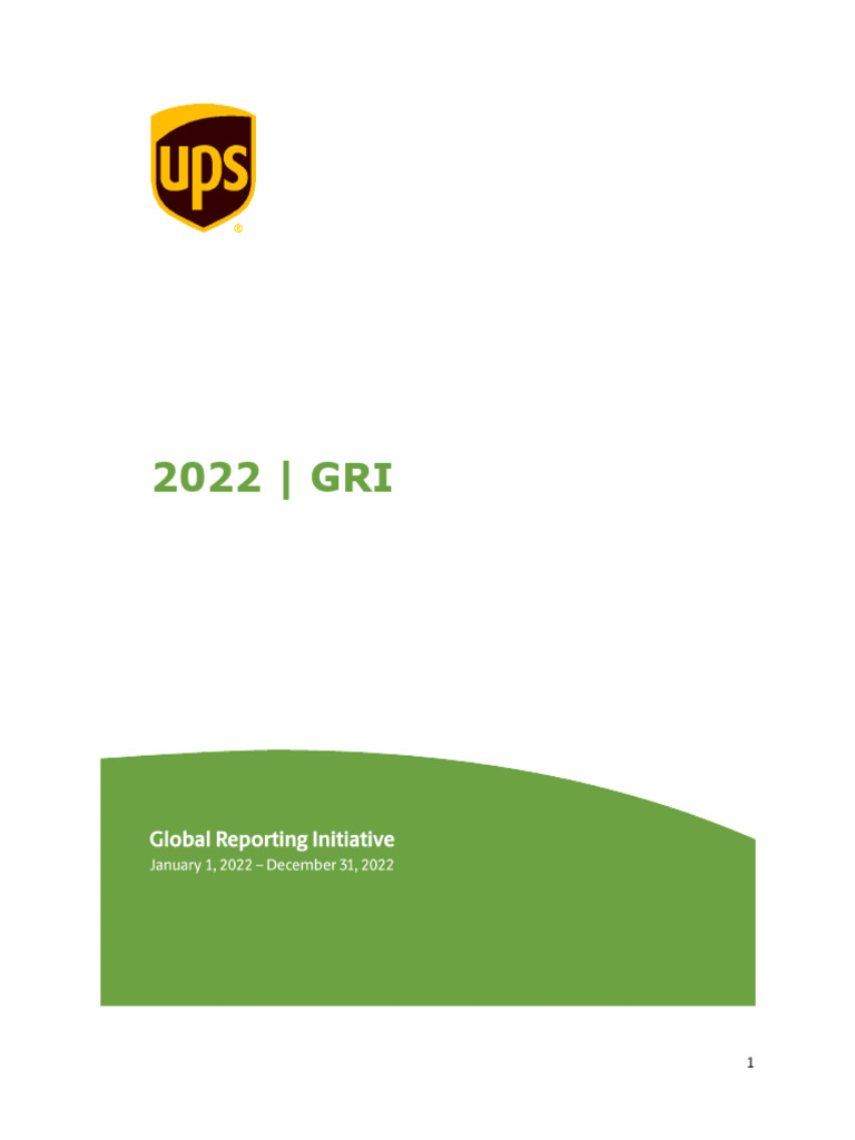 2022 UPS GRI Report | PDF