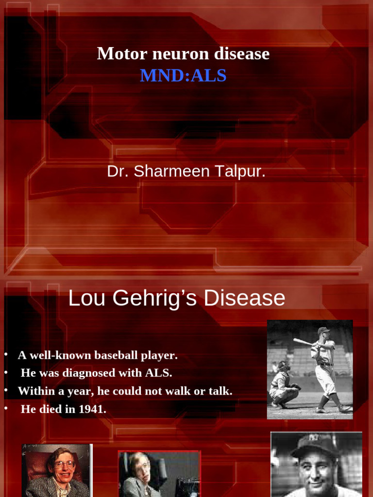 Motor Neuron Disease | PDF
