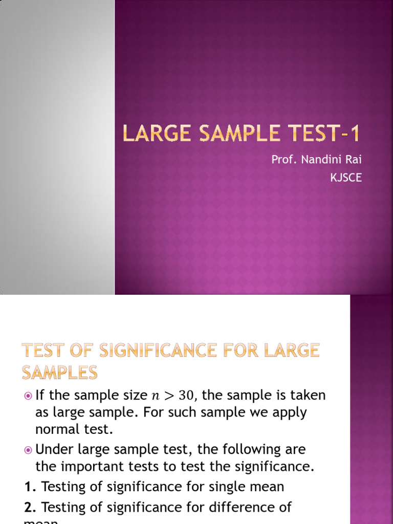 2.large Sample Test-1 | PDF