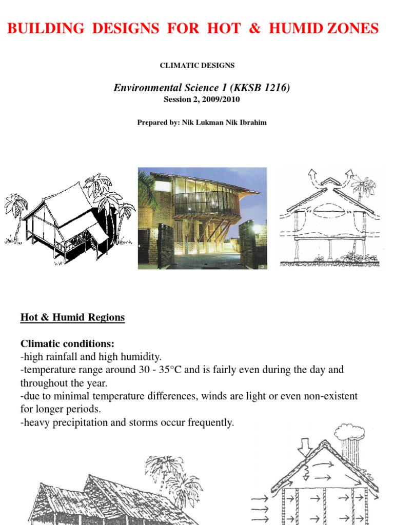Design Strategies for Hot & Humid Climates | PDF | Roof | Wound