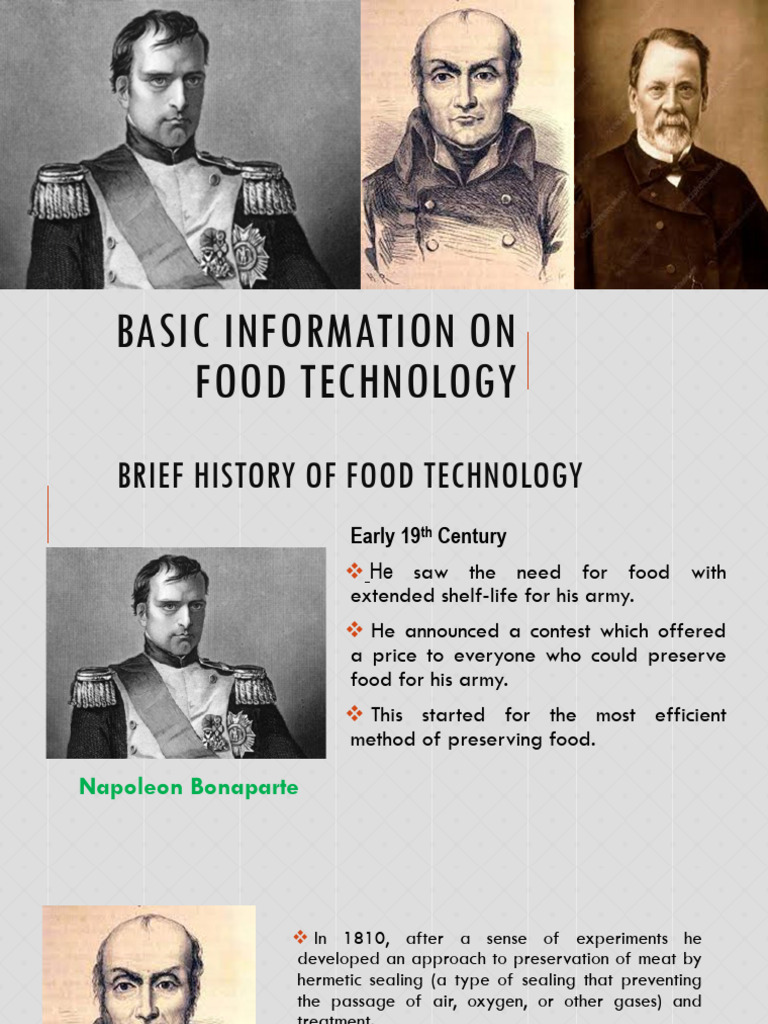 Basic Information On Food Technology | PDF | Food Science