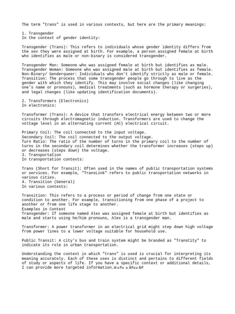 Trans | PDF