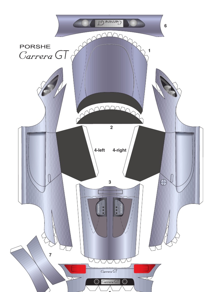 Porsche 911 Papercraft Template | PDF | Home & Garden