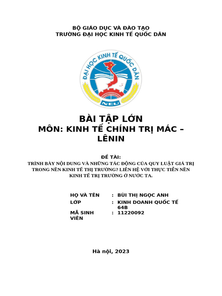 KTCT Final | PDF | Vietnamese People | Communist States