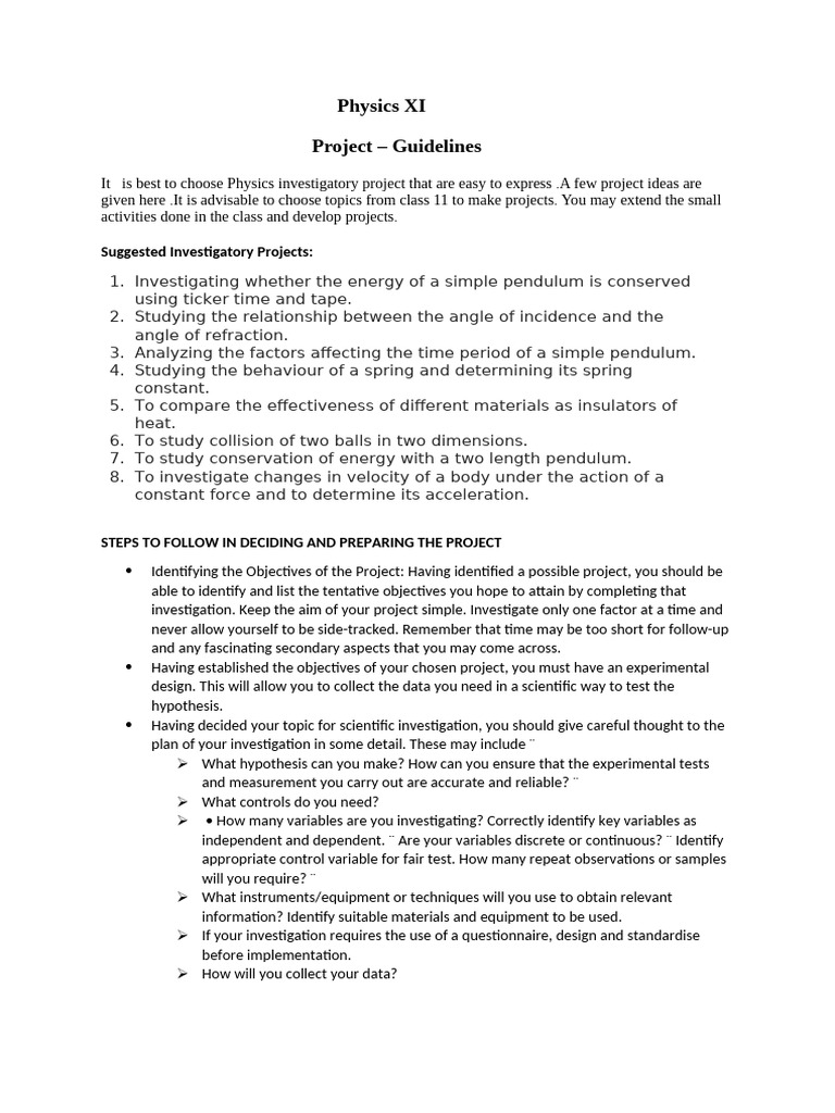 Physics XI | PDF