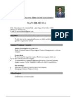 Arora Manish Resume