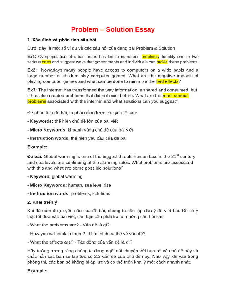 Problem - Solution Essay | PDF