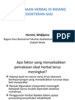 Penggunaan Herbal Di Bidang Kedokteran Gigi