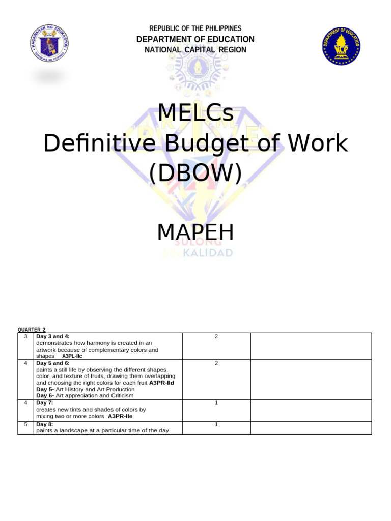 Mapeh Dbow | PDF