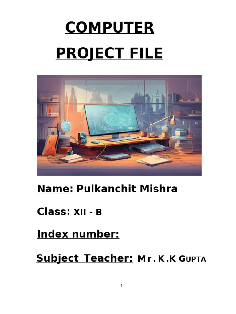 Computer Science Project on Programming Concepts | PDF | Integer ...