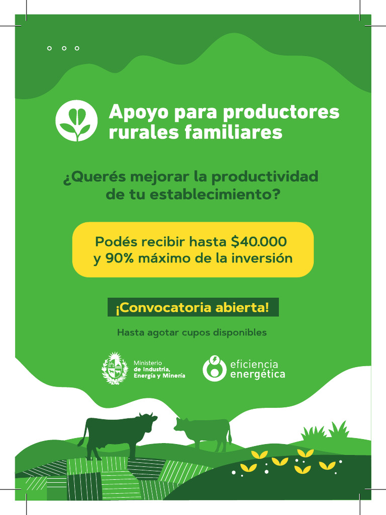 EE Apoyo para Productores Rurales Folleto A5 ORIGINAL | PDF
