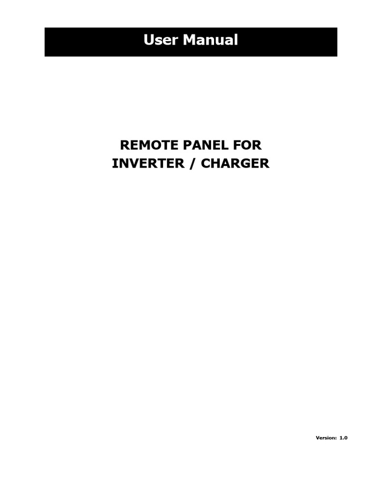 Remote Panel Axpert KS 1K | PDF | Power Inverter | Computers