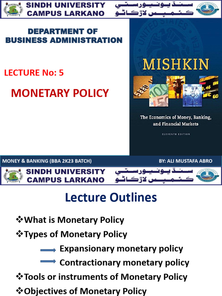 Lecture 5 Money and Banking | PDF