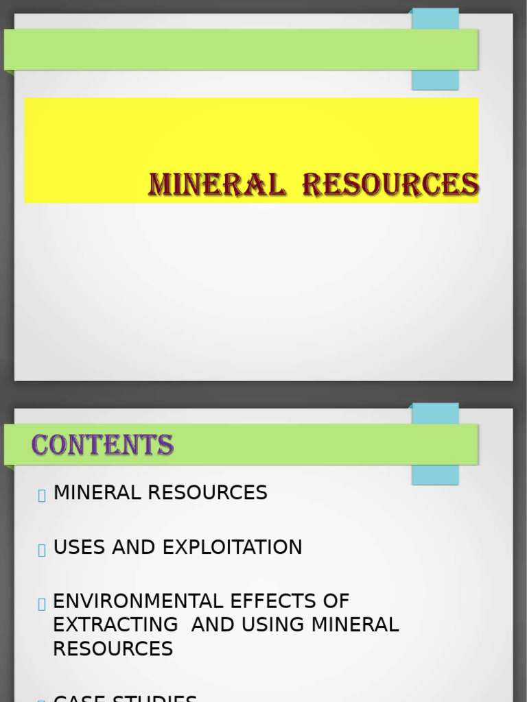 Mineral Resources | PDF