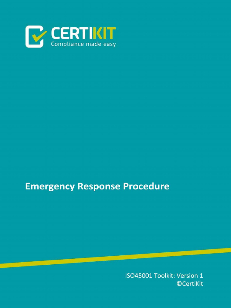 OHS-DOC-08-2 Emergency Response Procedure | PDF