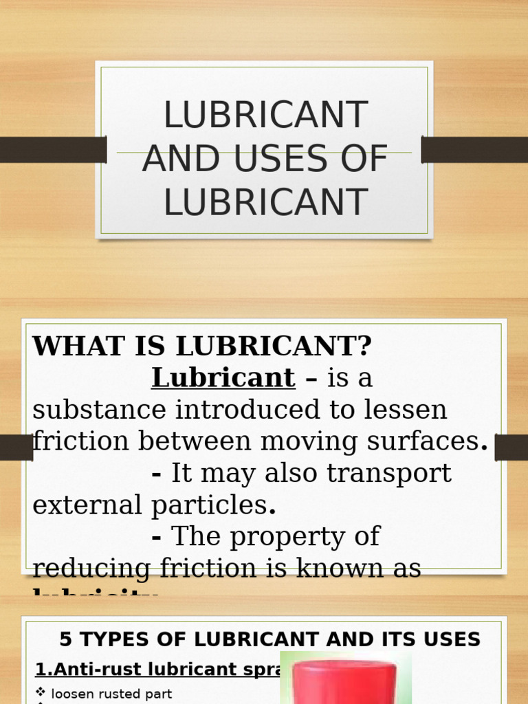 Lubricant and Uses of Lubricant | PDF