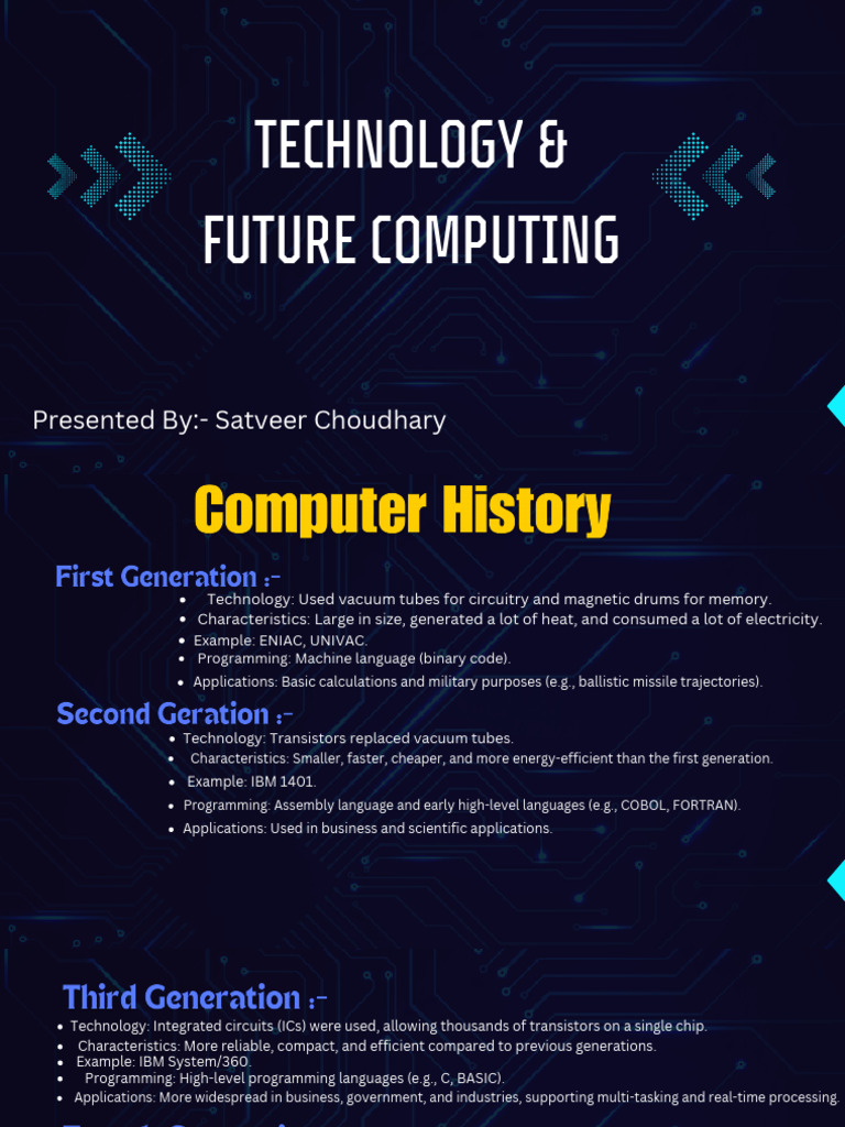Technology & Future Computing: Presented By:-Satveer Choudhary | PDF