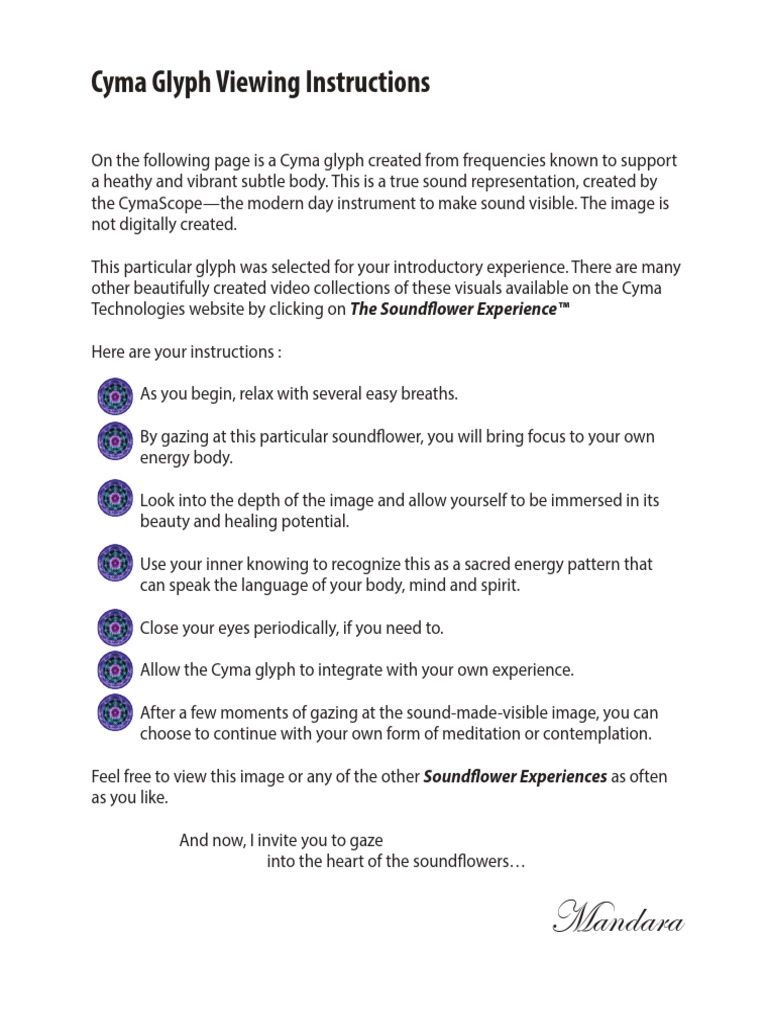 Glyph Meditation Instructions | PDF | Career & Growth | Self-Improvement