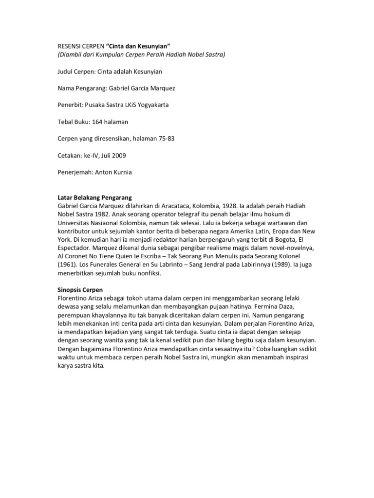 Resensi Cerpen Rayan