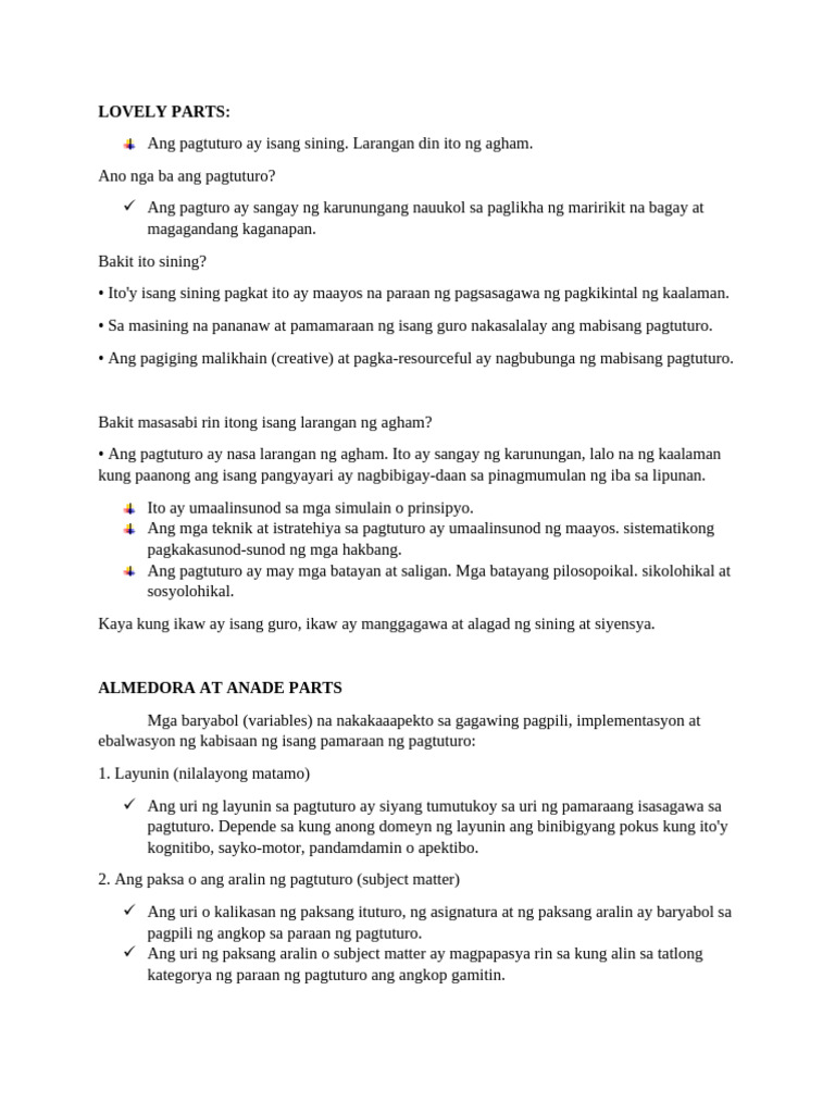 ANG SINING AT AGHAM NG PAGTUTUROAng pagtuturo ay isang sining | PDF