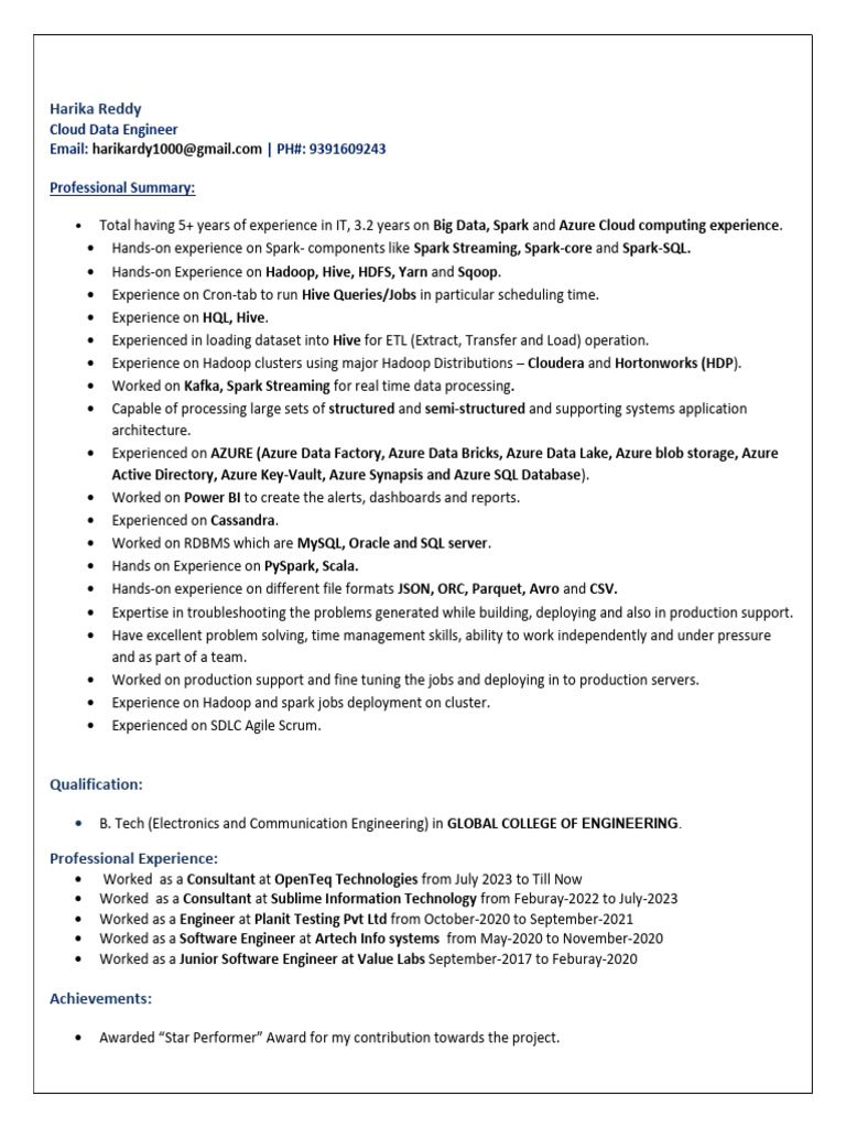 Harika Bigdata | PDF