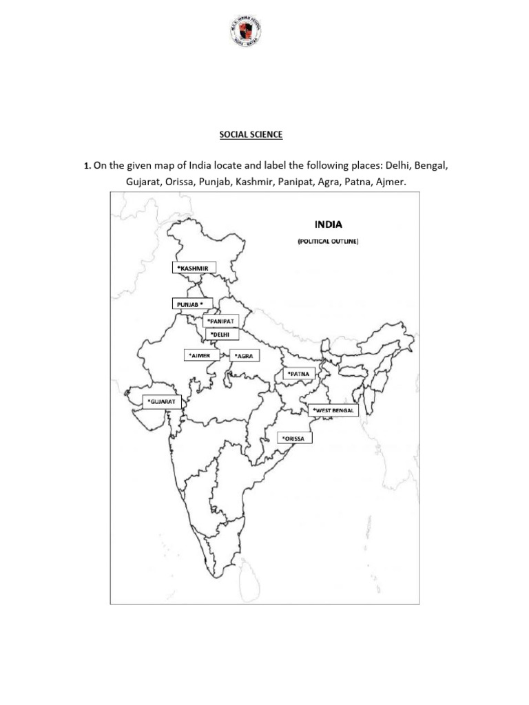 Revision Class VII Map Work and Diagran | PDF