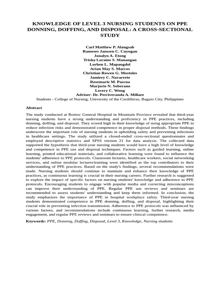BSN 3B 2D Shorten Abstract | PDF