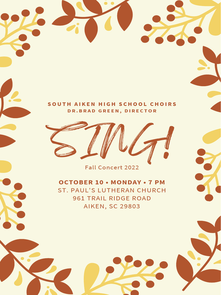 Sahs Choirs Fall Program | PDF