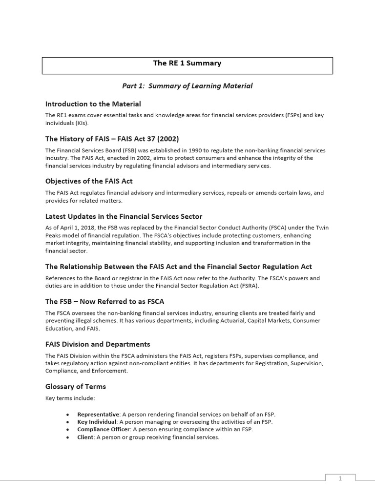 RE 1 Summary 1725887220 | PDF