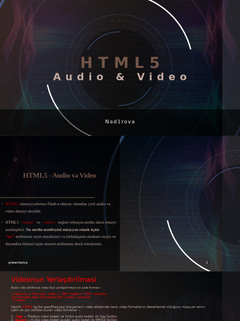 HTML5 Audio and Video | PDF