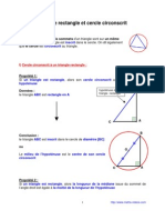 triangle rectangle et cercle circonscrit (4ème)