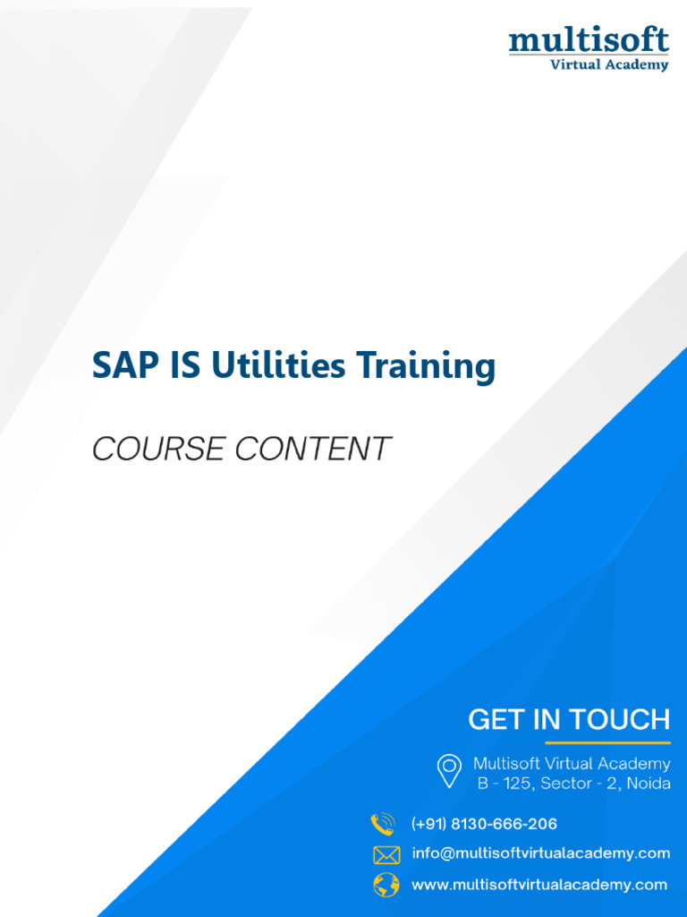 Sap is utilities training pdf