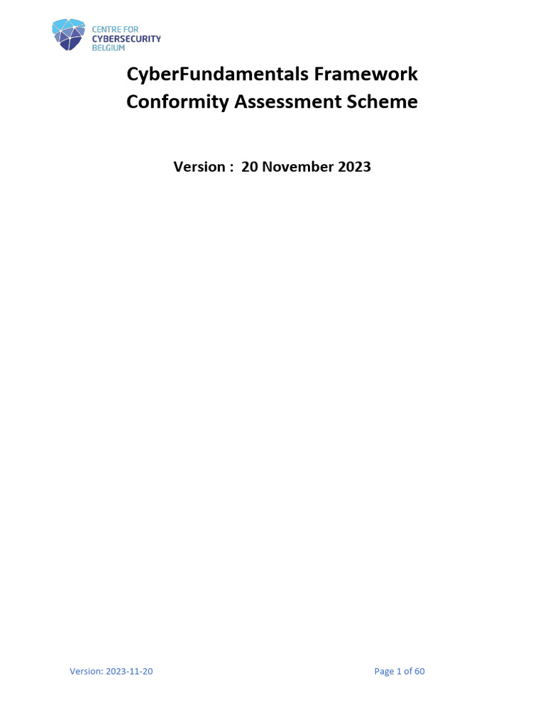 CAS CyFun Version 20 November 2023 | PDF