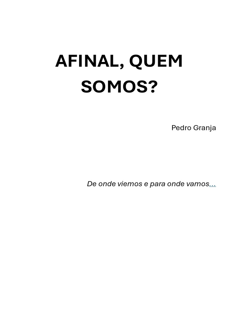Afinal Quem Somos Cap 01 | PDF