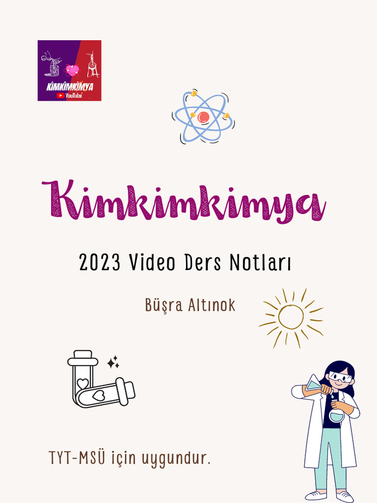 Kimkimkimya video ders notlar full pdf