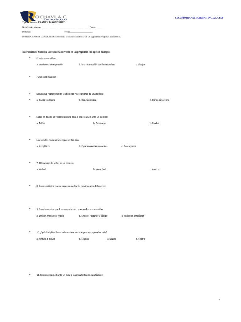 Diagnostico 1 sec pdf