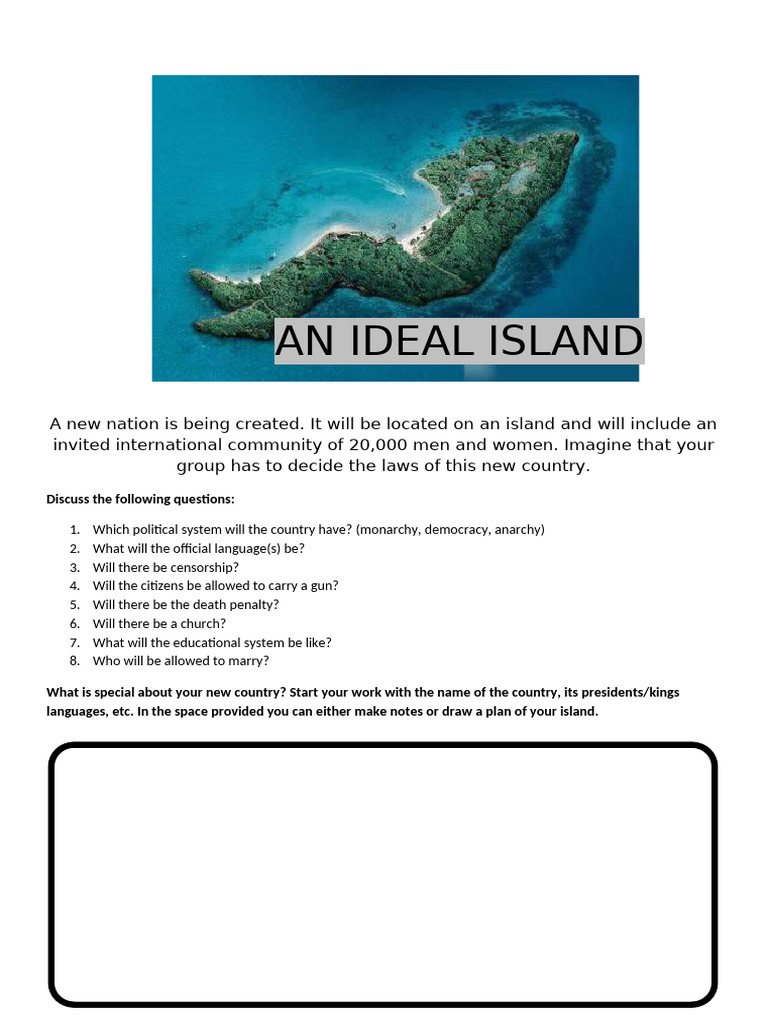 Creating a New Island Nation: Governance & Laws | PDF