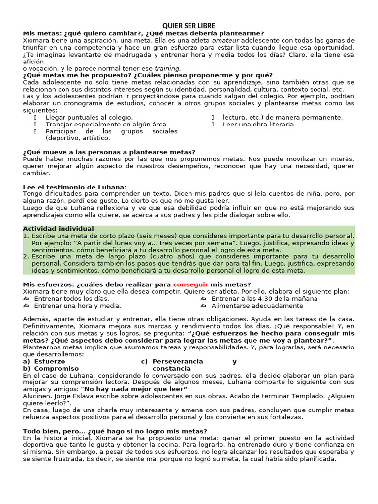 Quier Ser Libre | PDF