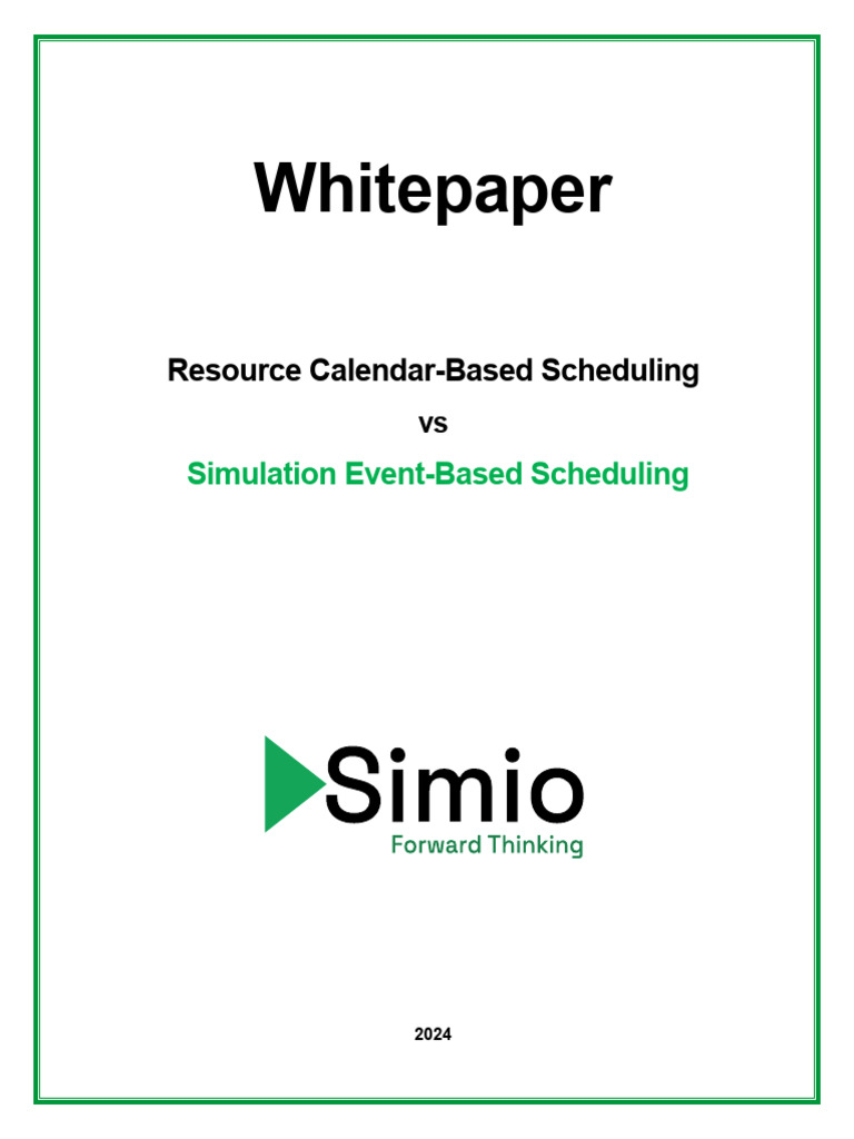 Resource Calendar Vs Simulation Whitepaper 2024 2 | PDF