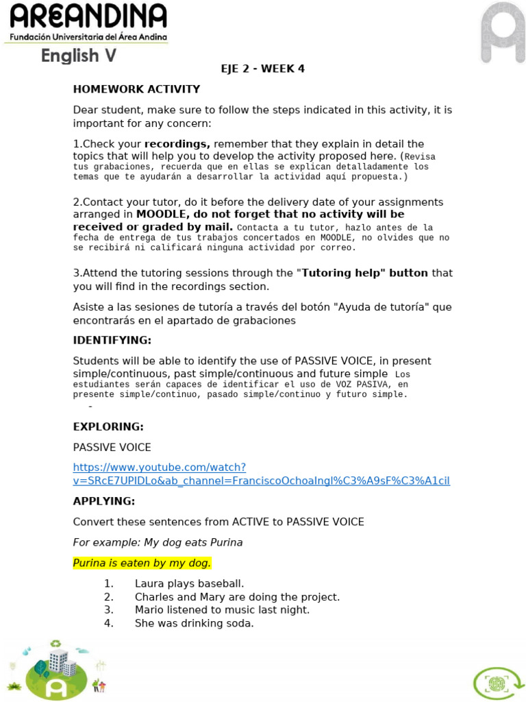 Actividad 2 de Ingles 5 | PDF