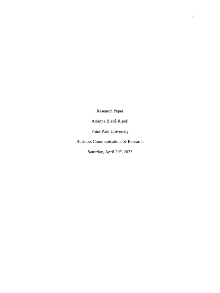 Research Paper | PDF