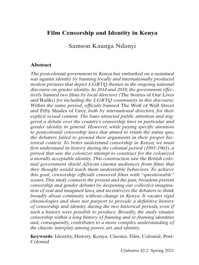 censorship and identity | PDF