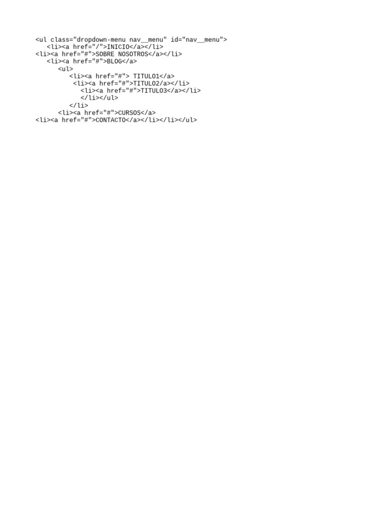 Menu pdf