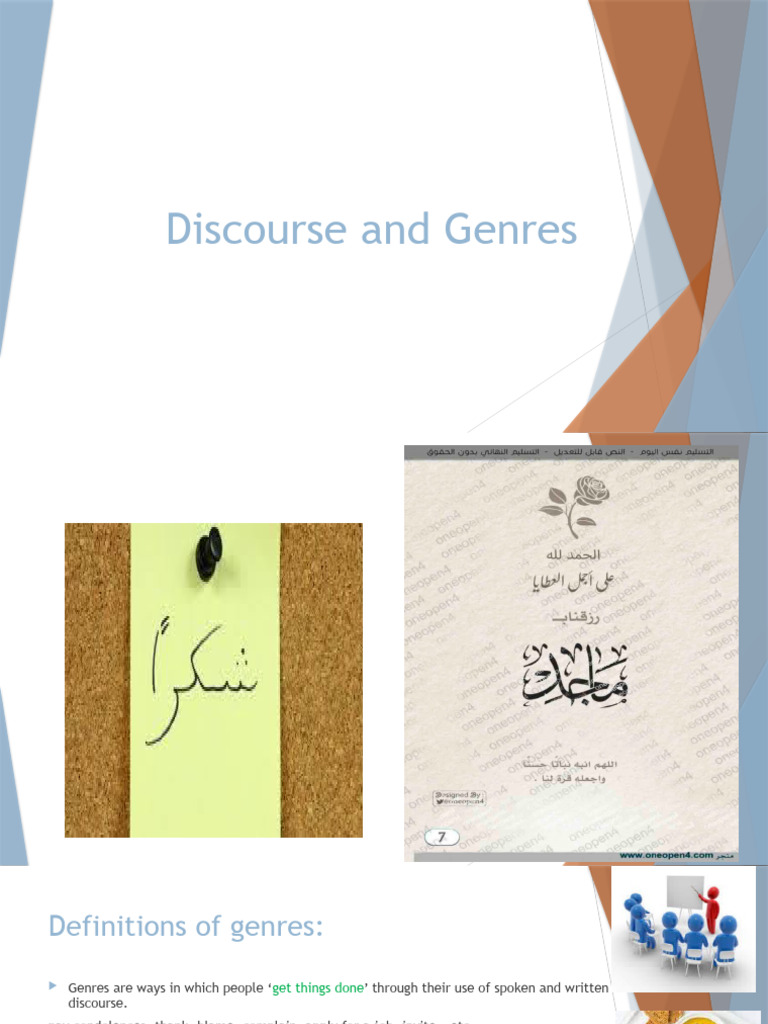 Discourse and Genres - Tagged | PDF