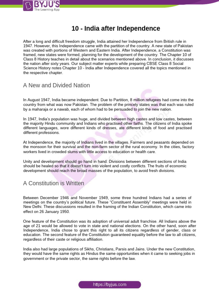 cbse-class-8-social-science-history-notes-chapter-10-india-after